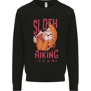 Sloth Hiking Team Trekking Rambling Funny Mens Sweatshirt Jumper Black