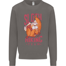 Sloth Hiking Team Trekking Rambling Funny Mens Sweatshirt Jumper Charcoal