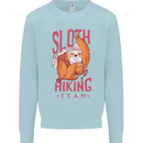 Sloth Hiking Team Trekking Rambling Funny Mens Sweatshirt Jumper Light Blue