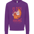 Sloth Hiking Team Trekking Rambling Funny Mens Sweatshirt Jumper Purple