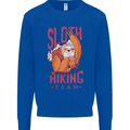 Sloth Hiking Team Trekking Rambling Funny Mens Sweatshirt Jumper Royal Blue
