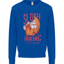 Sloth Hiking Team Trekking Rambling Funny Mens Sweatshirt Jumper Royal Blue