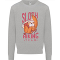 Sloth Hiking Team Trekking Rambling Funny Mens Sweatshirt Jumper Sports Grey