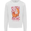 Sloth Hiking Team Trekking Rambling Funny Mens Sweatshirt Jumper White