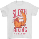 Sloth Hiking Team Trekking Rambling Funny Mens T-Shirt Cotton Gildan White