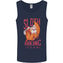 Sloth Hiking Team Trekking Rambling Funny Mens Vest Tank Top Navy Blue