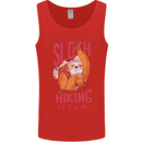 Sloth Hiking Team Trekking Rambling Funny Mens Vest Tank Top Red