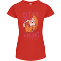 Sloth Hiking Team Trekking Rambling Funny Womens Petite Cut T-Shirt Red