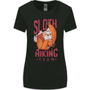 Sloth Hiking Team Trekking Rambling Funny Womens Wider Cut T-Shirt Black