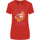 Sloth Hiking Team Trekking Rambling Funny Womens Wider Cut T-Shirt Red