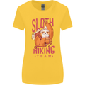 Sloth Hiking Team Trekking Rambling Funny Womens Wider Cut T-Shirt Yellow