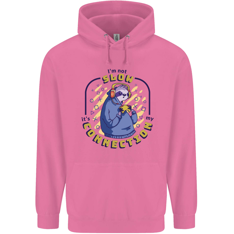 Sloth I'm Not Slow Funny Gaming Gamer Childrens Kids Hoodie Azalea