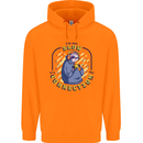 Sloth I'm Not Slow Funny Gaming Gamer Childrens Kids Hoodie Orange