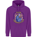 Sloth I'm Not Slow Funny Gaming Gamer Childrens Kids Hoodie Purple