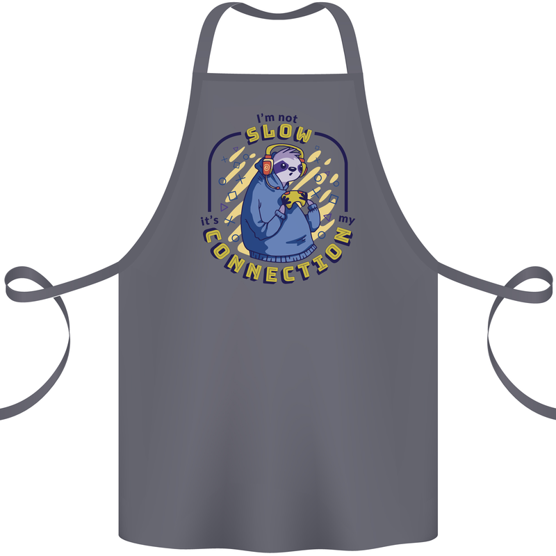 Sloth I'm Not Slow Funny Gaming Gamer Cotton Apron 100% Organic Steel