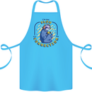 Sloth I'm Not Slow Funny Gaming Gamer Cotton Apron 100% Organic Turquoise