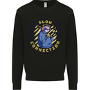 Sloth I'm Not Slow Funny Gaming Gamer Kids Sweatshirt Jumper Black