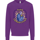 Sloth I'm Not Slow Funny Gaming Gamer Kids Sweatshirt Jumper Purple
