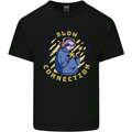 Sloth I'm Not Slow Funny Gaming Gamer Kids T-Shirt Childrens Black