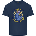 Sloth I'm Not Slow Funny Gaming Gamer Kids T-Shirt Childrens Navy Blue