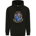 Sloth I'm Not Slow Funny Gaming Gamer Mens 80% Cotton Hoodie Black