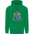 Sloth I'm Not Slow Funny Gaming Gamer Mens 80% Cotton Hoodie Irish Green