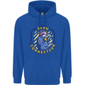 Sloth I'm Not Slow Funny Gaming Gamer Mens 80% Cotton Hoodie Royal Blue