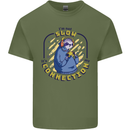 Sloth I'm Not Slow Funny Gaming Gamer Mens Cotton T-Shirt Tee Top Military Green
