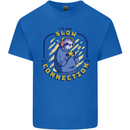 Sloth I'm Not Slow Funny Gaming Gamer Mens Cotton T-Shirt Tee Top Royal Blue