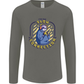 Sloth I'm Not Slow Funny Gaming Gamer Mens Long Sleeve T-Shirt Charcoal