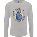 Sloth I'm Not Slow Funny Gaming Gamer Mens Long Sleeve T-Shirt Sports Grey