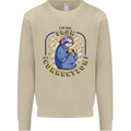 Sloth I'm Not Slow Funny Gaming Gamer Mens Sweatshirt Jumper Sand