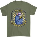 Sloth I'm Not Slow Funny Gaming Gamer Mens T-Shirt Cotton Gildan Military Green
