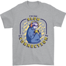 Sloth I'm Not Slow Funny Gaming Gamer Mens T-Shirt Cotton Gildan Sports Grey