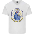 Sloth I'm Not Slow Funny Gaming Gamer Mens V-Neck Cotton T-Shirt White