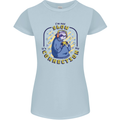 Sloth I'm Not Slow Funny Gaming Gamer Womens Petite Cut T-Shirt Light Blue