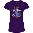 Sloth I'm Not Slow Funny Gaming Gamer Womens Petite Cut T-Shirt Purple