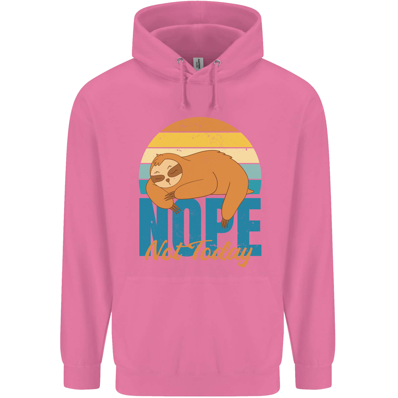 Sloth Nope Not Today Funny Lazy Childrens Kids Hoodie Azalea
