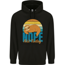 Sloth Nope Not Today Funny Lazy Childrens Kids Hoodie Black
