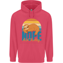 Sloth Nope Not Today Funny Lazy Childrens Kids Hoodie Heliconia