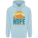 Sloth Nope Not Today Funny Lazy Childrens Kids Hoodie Light Blue