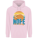 Sloth Nope Not Today Funny Lazy Childrens Kids Hoodie Light Pink