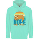 Sloth Nope Not Today Funny Lazy Childrens Kids Hoodie Peppermint