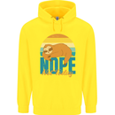 Sloth Nope Not Today Funny Lazy Childrens Kids Hoodie Yellow
