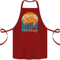 Sloth Nope Not Today Funny Lazy Cotton Apron 100% Organic Maroon