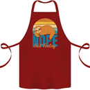 Sloth Nope Not Today Funny Lazy Cotton Apron 100% Organic Maroon