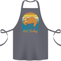 Sloth Nope Not Today Funny Lazy Cotton Apron 100% Organic Steel