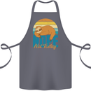 Sloth Nope Not Today Funny Lazy Cotton Apron 100% Organic Steel