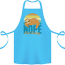 Sloth Nope Not Today Funny Lazy Cotton Apron 100% Organic Turquoise