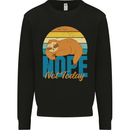 Sloth Nope Not Today Funny Lazy Kids Sweatshirt Jumper Black